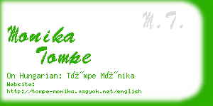 monika tompe business card